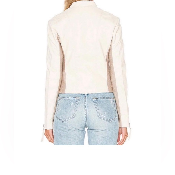 Free People Cream Vegan Leather Bomber Jacket - Picture 3 of 15